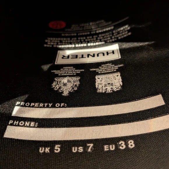 Hunter Women's Classic Black Rain Boots - Picture 2 of 3